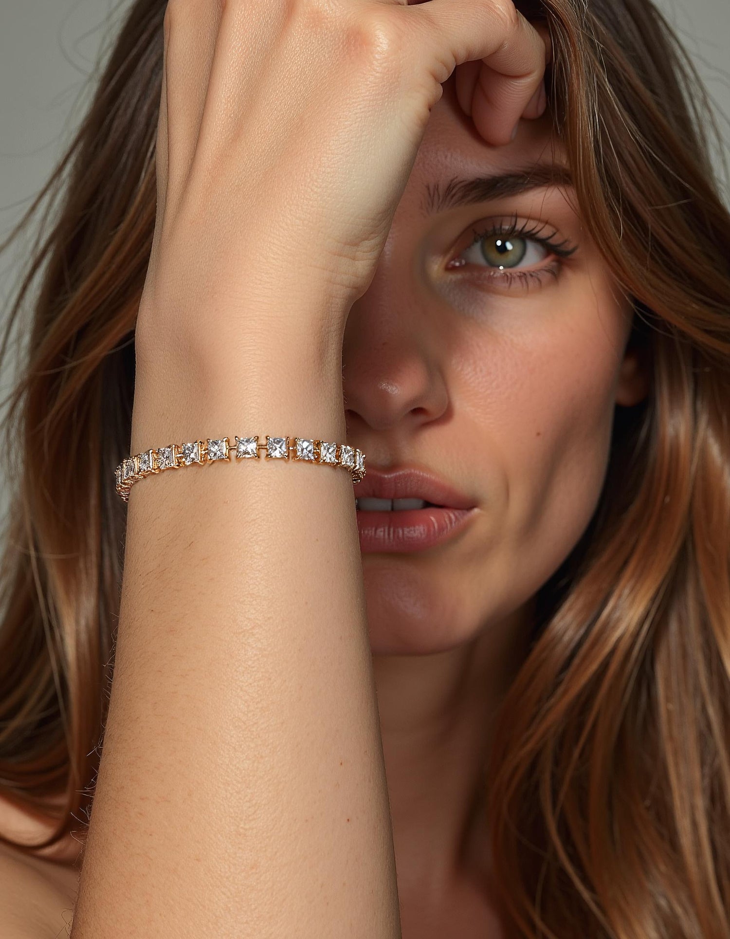 &quot;Roami&quot; Asscher Cut / French Cut Asscher Prong Set Tennis Bracelet