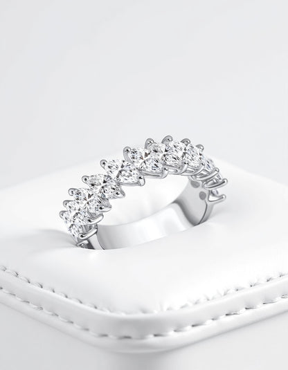 &quot;Mira&quot; Slanted set Marquise Cut Prong set 9 Stone Band