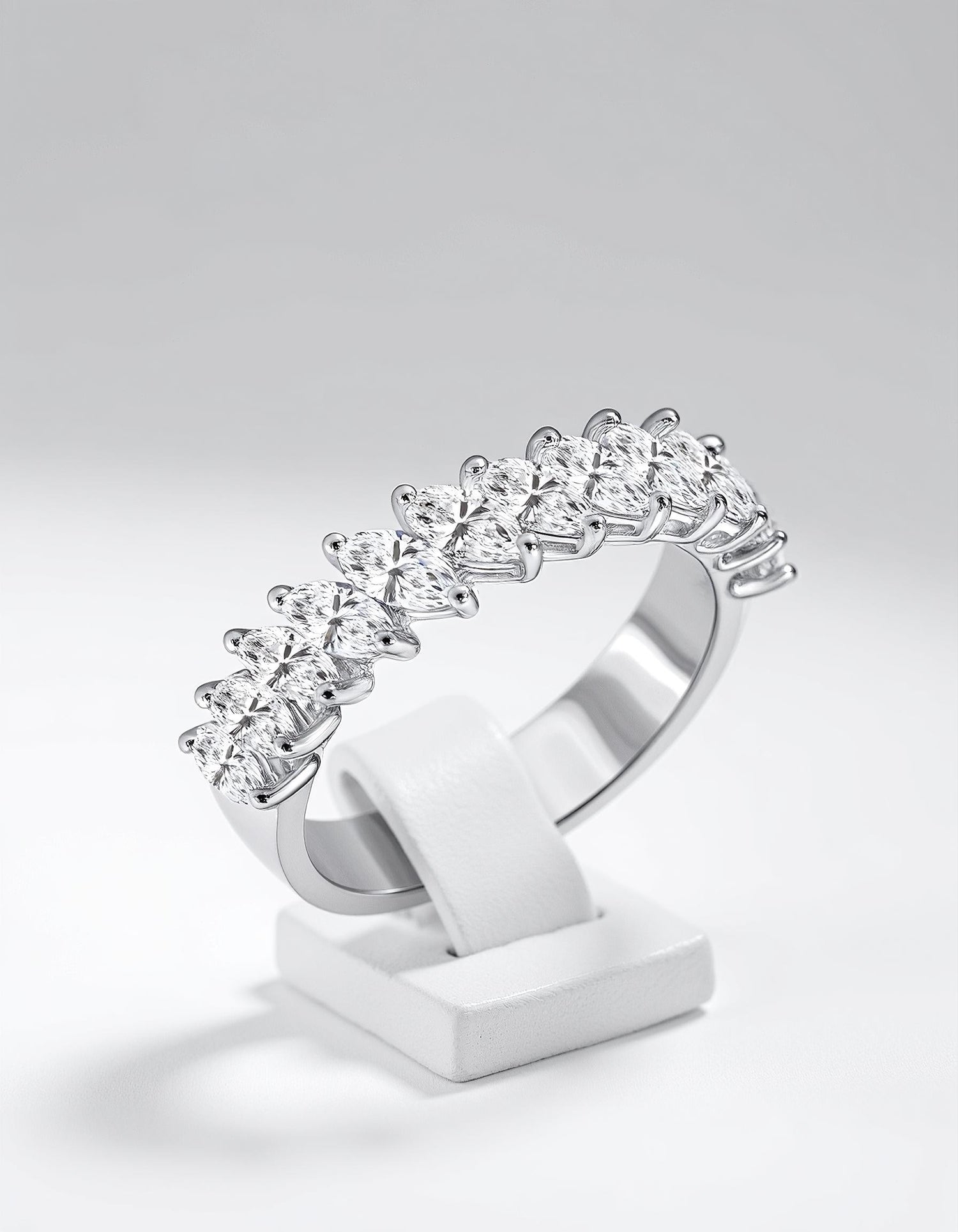 &quot;Mira&quot; Slanted set Marquise Cut Prong set 9 Stone Band