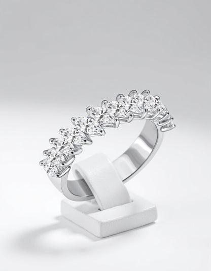 &quot;Mira&quot; Slanted set Marquise Cut Prong set 9 Stone Band