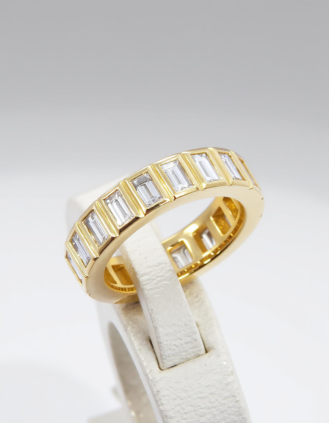 &quot;Dana&quot; Straight Baguette Bezel Set Eternity Band