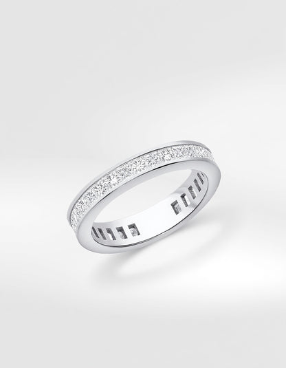 &quot;Priya&quot; - Princess cut Channel Set Eternity Band