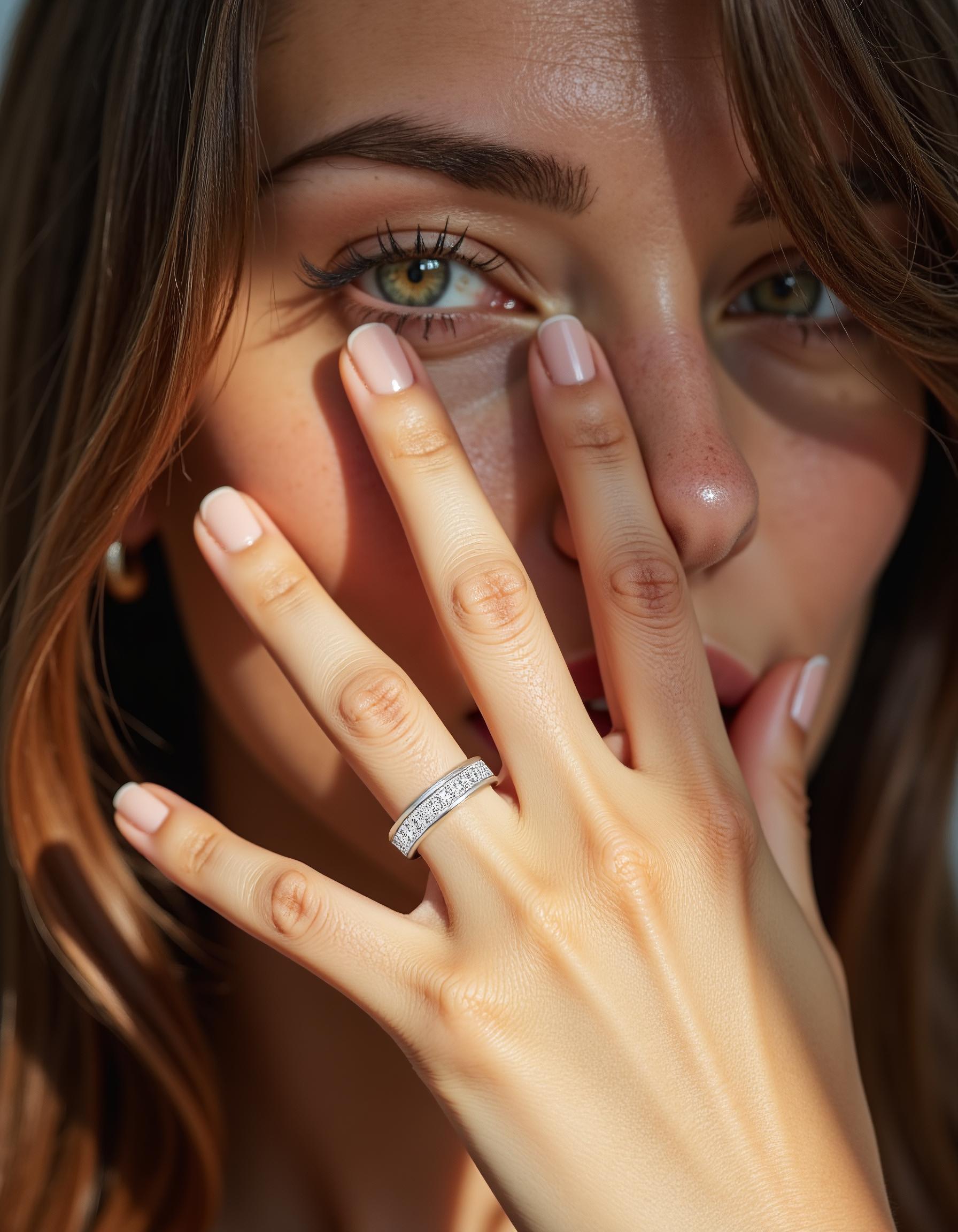 &quot;Priya&quot; - Princess cut Channel Set Eternity Band