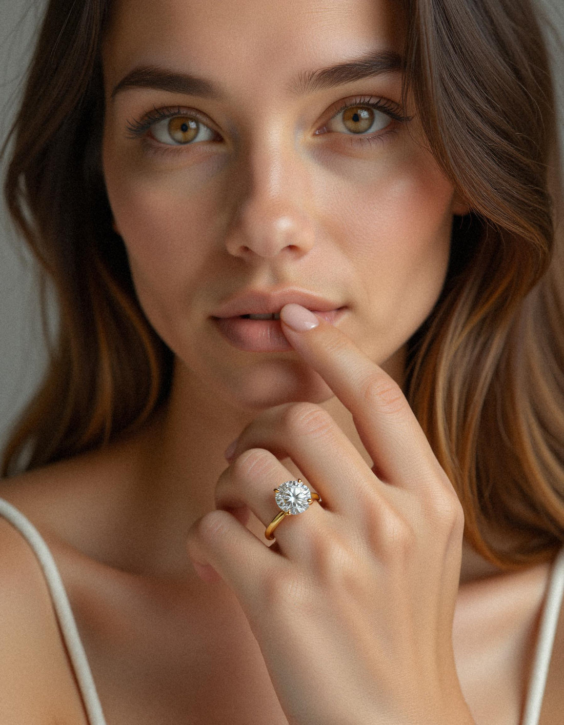 &quot;Juliet&quot; Round brilliant Cut diamond solitaire in Claw Prong setting.