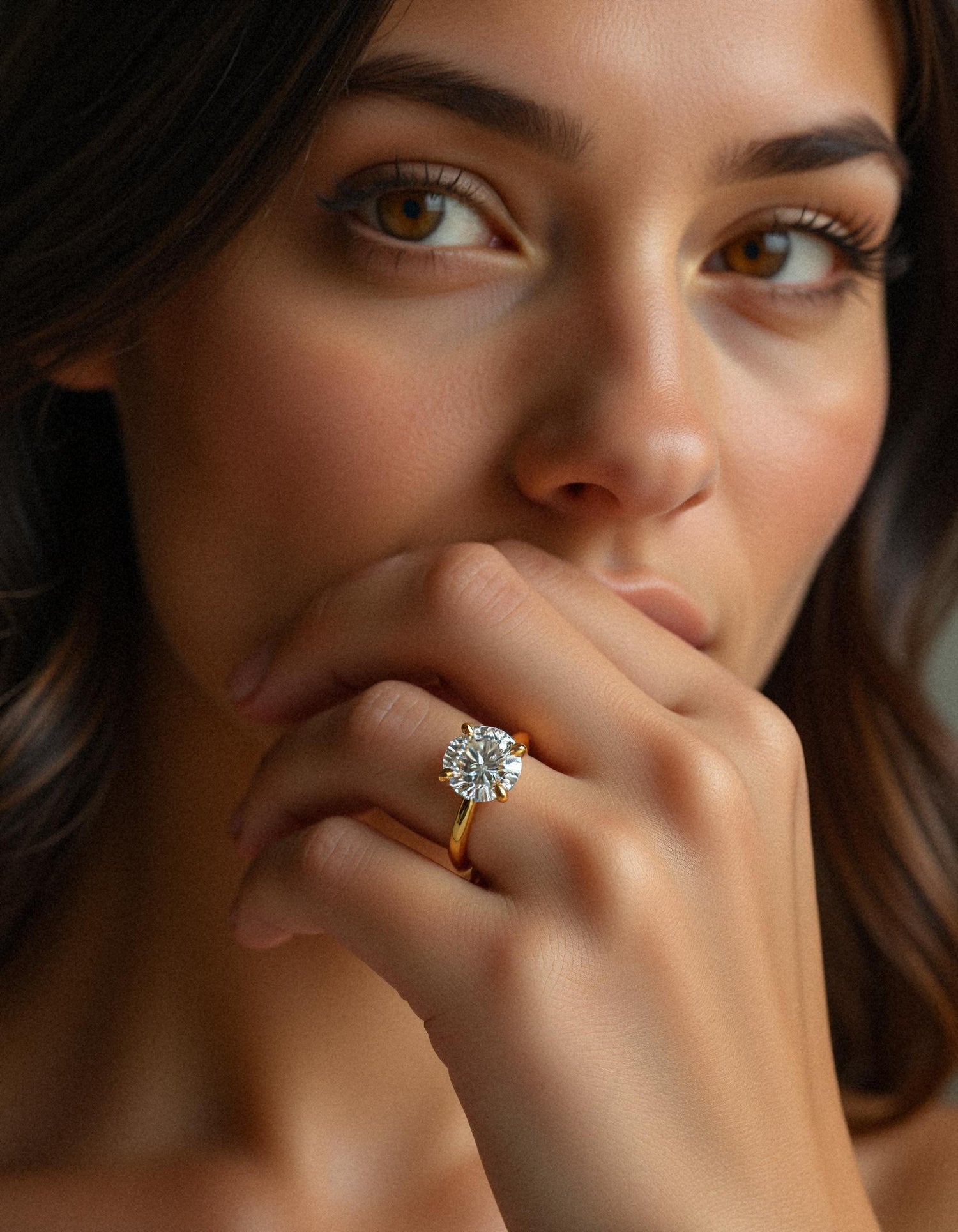 &quot;Juliet&quot; Round brilliant Cut diamond solitaire in Claw Prong setting.