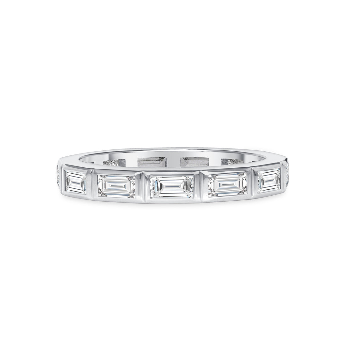 3.30-3.70ct total weight &quot;Styrka&quot; Baguette cut Eternity Band (0.30ct Each)