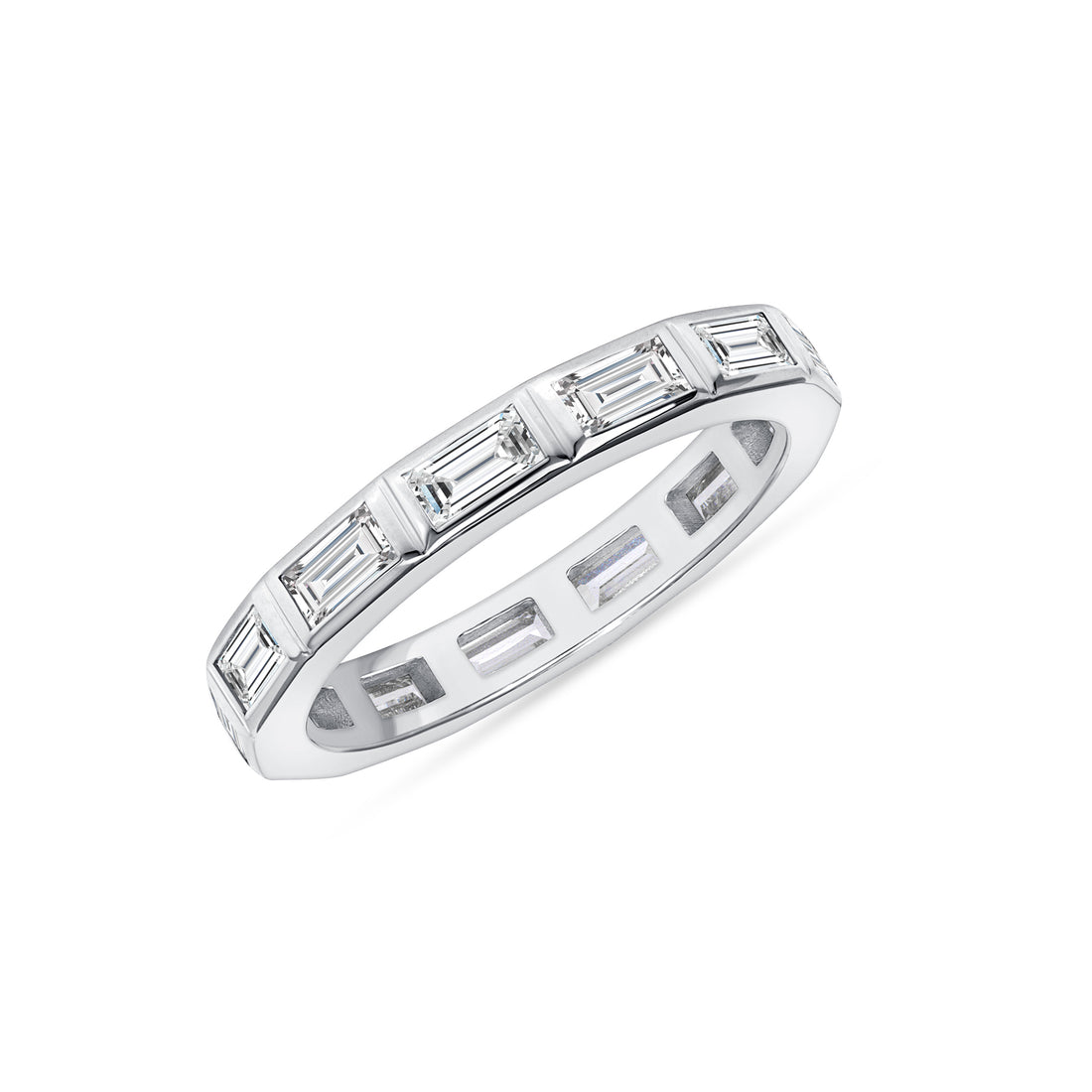 3.30-3.70ct total weight &quot;Styrka&quot; Baguette cut Eternity Band (0.30ct Each)