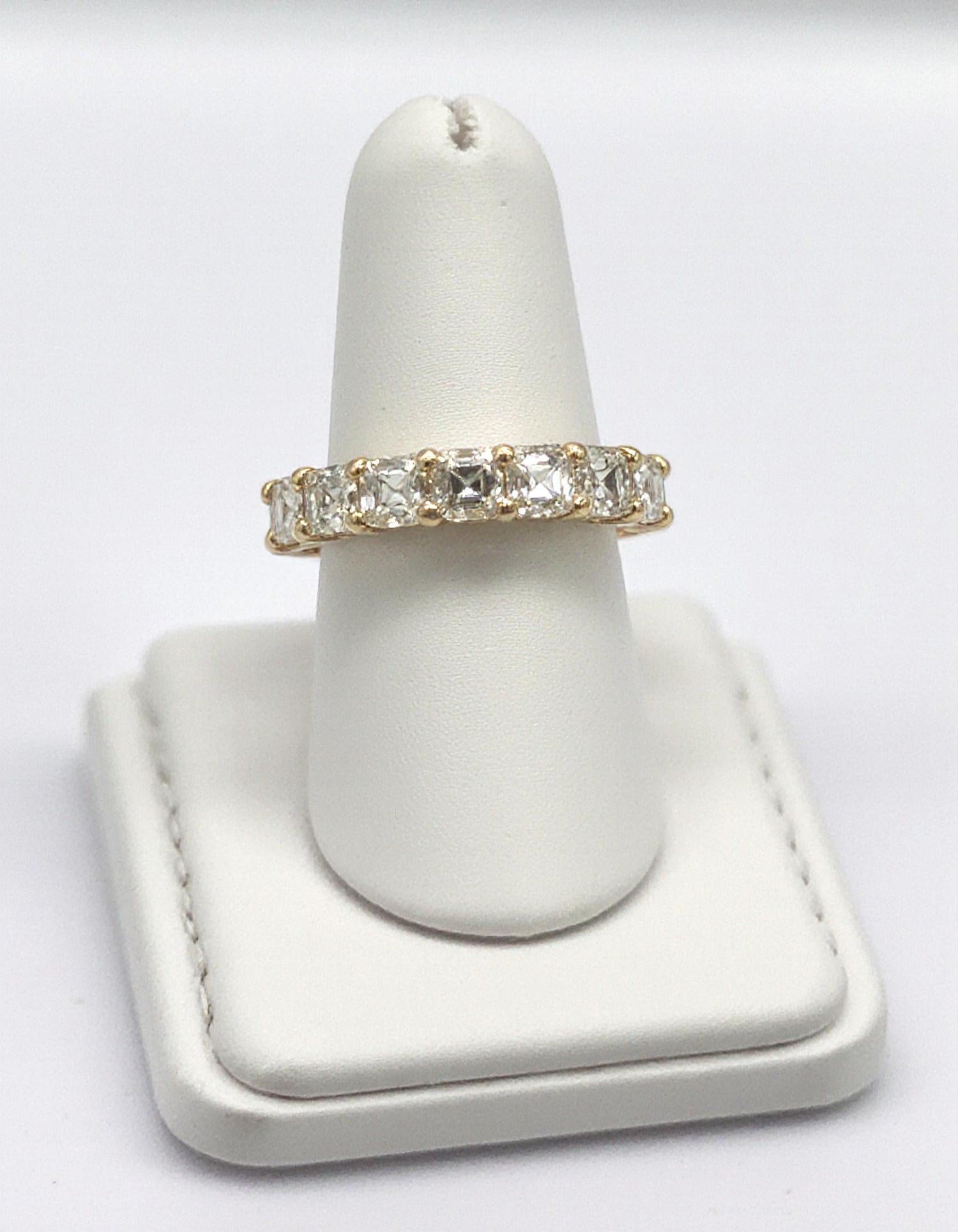 &quot;Vilora&quot; Asscher cut Prong Set Classic basket Eternity Band