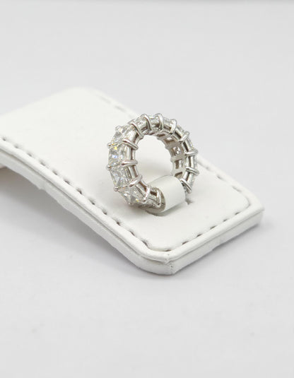 &quot;Luvira&quot; Radiant cut Prong Set Classic basket Eternity Band