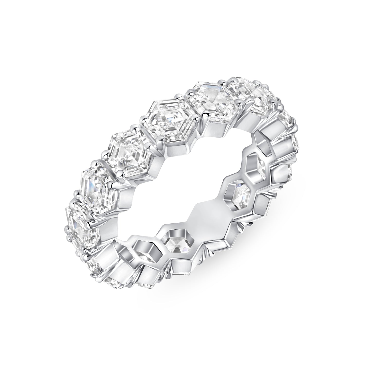 5.00-5.60ct total weight &quot;Mila&quot; Hexagon Eternity Band (0.30ct Each)