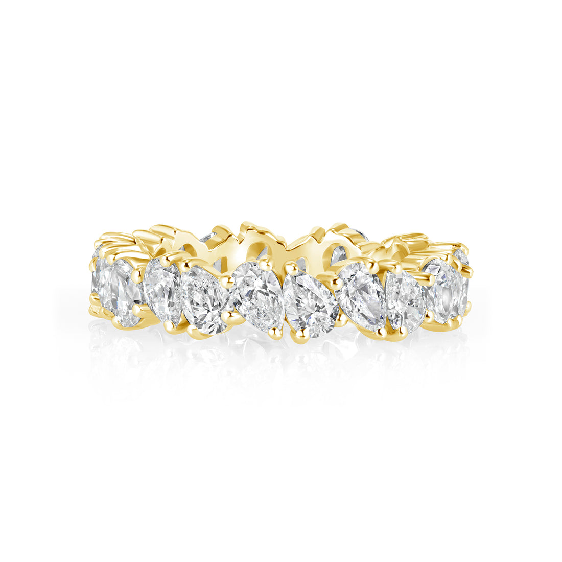 3.40-3.70ct total weight &quot;Kris&quot; Pear Shape Band (0.20ct Each)