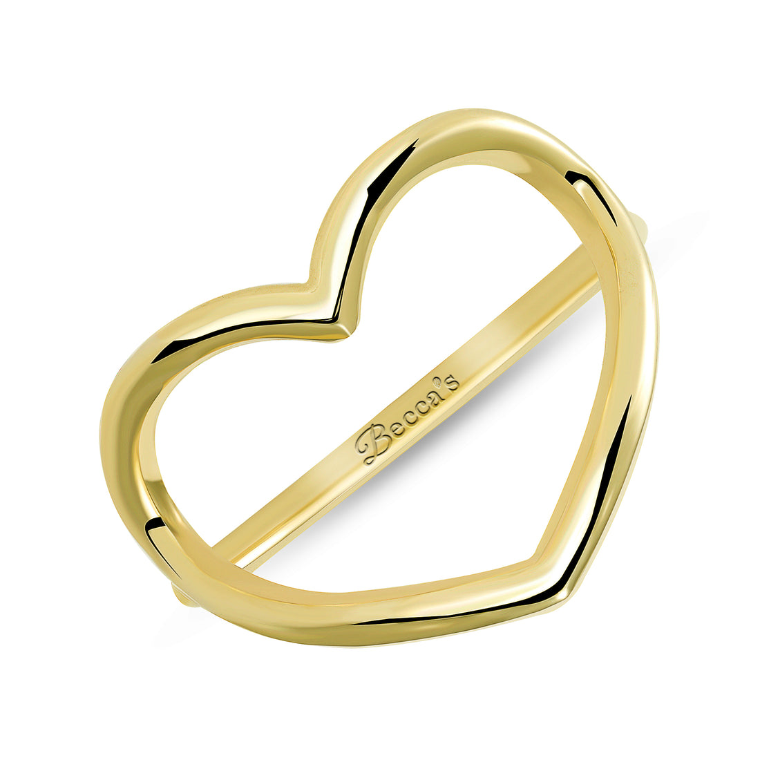 &quot;Lumina Heart&quot; Plain Gold Ring