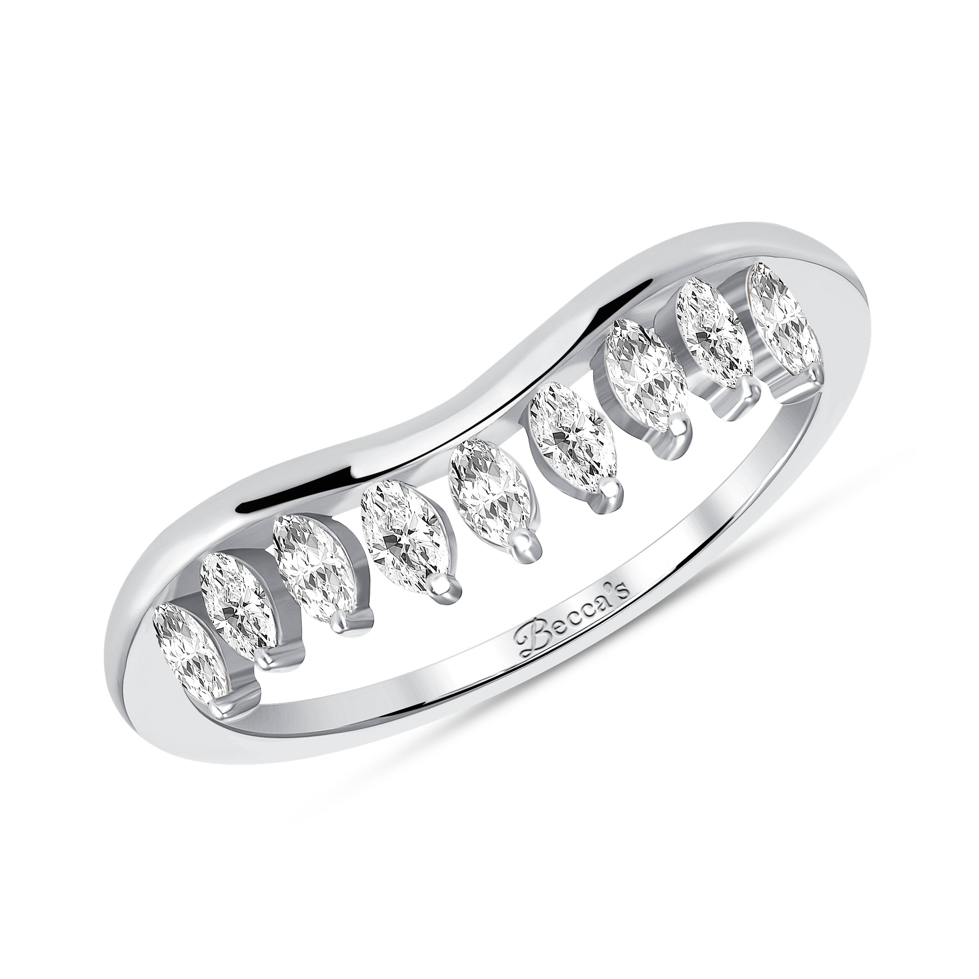 0.68-0.80ct total weight &quot;Tiara&quot; 3 Ring set