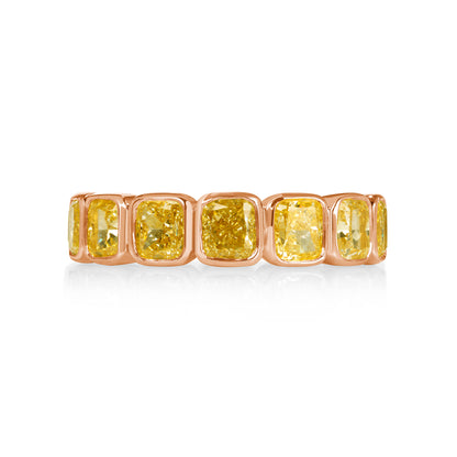 7.30-7.80ct total weight &quot;Tanya&quot; Fancy Yellow Eternity Band (0.50ct Each)