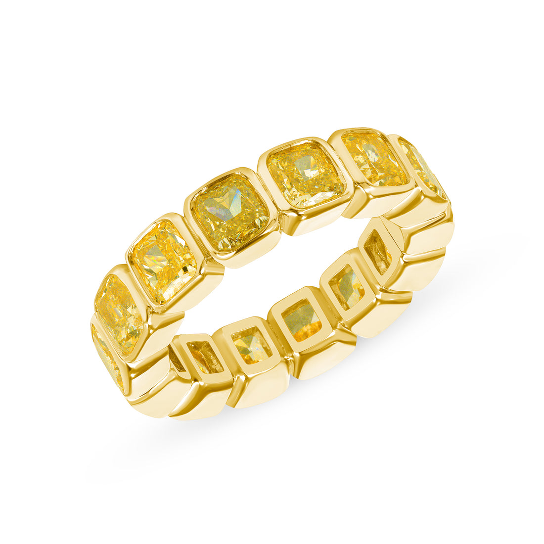 7.30-7.80ct total weight &quot;Tanya&quot; Fancy Yellow Eternity Band (0.50ct Each)