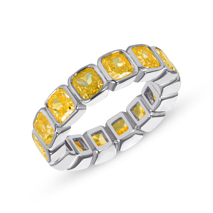 7.30-7.80ct total weight &quot;Tanya&quot; Fancy Yellow Eternity Band (0.50ct Each)