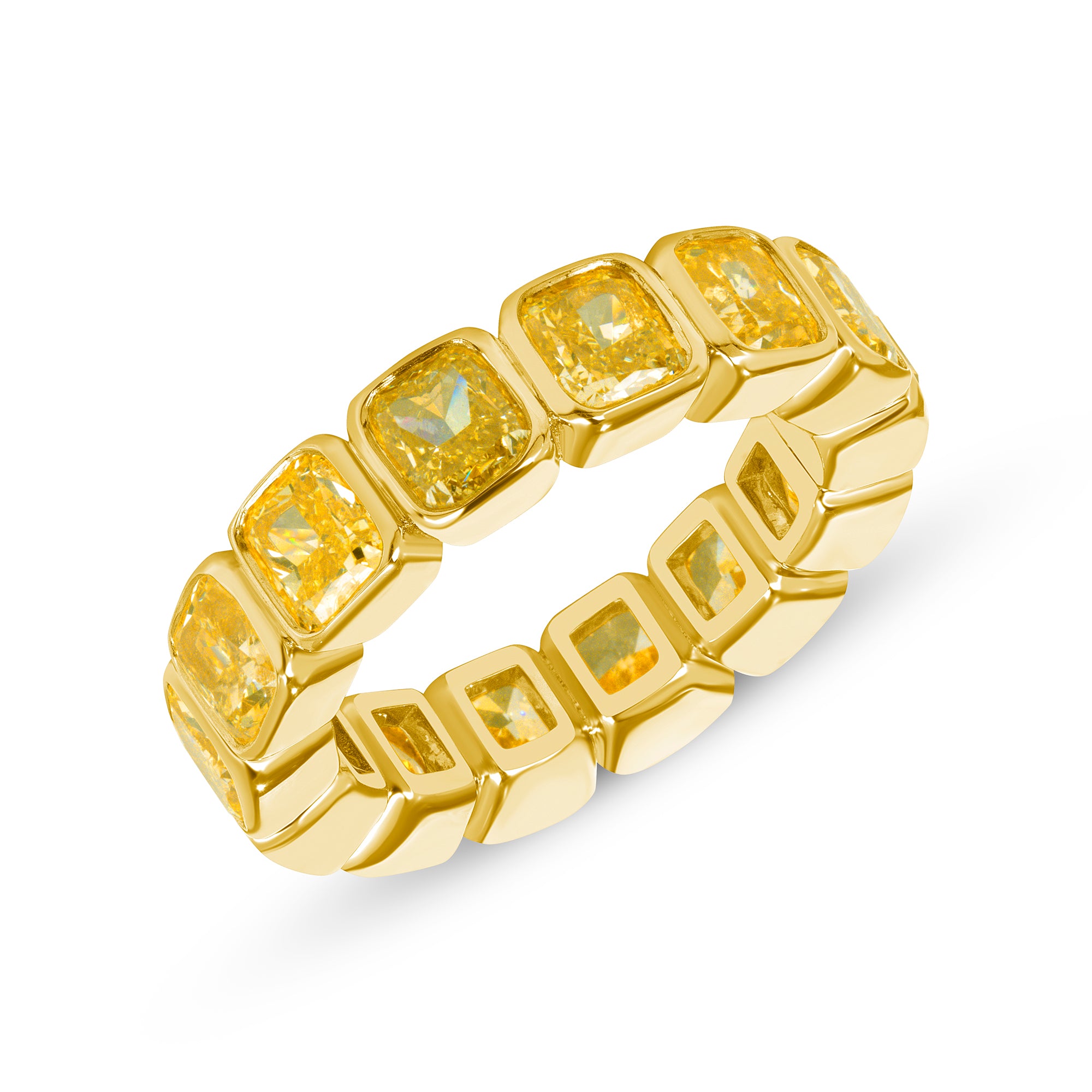 7.30-7.80ct total weight &quot;Tanya&quot; Fancy Yellow Eternity Band (0.50ct Each)