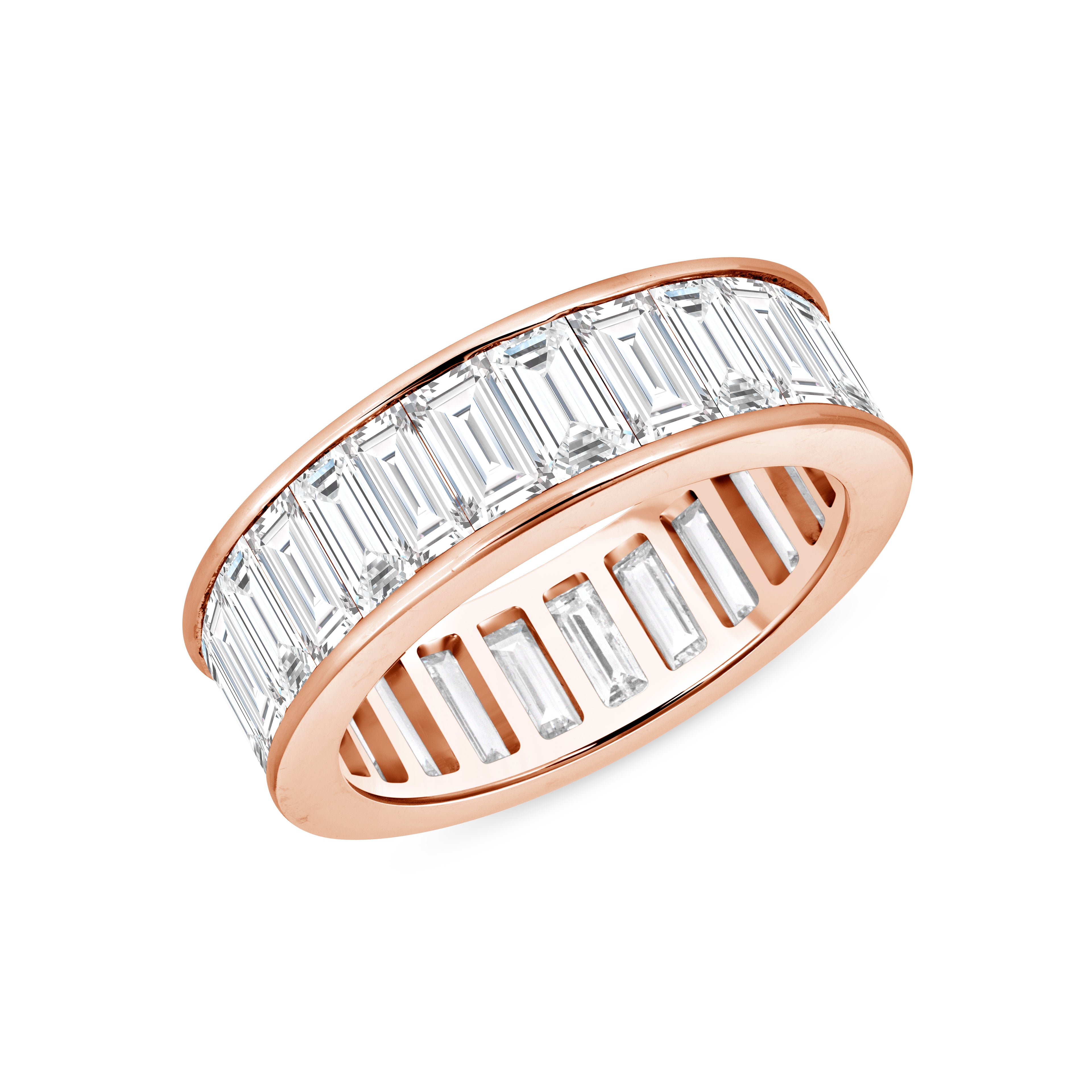 3.90ct-4.40ct total weight &quot;Alessa&quot; - Baguette Eternity Band (0.15ct Each)