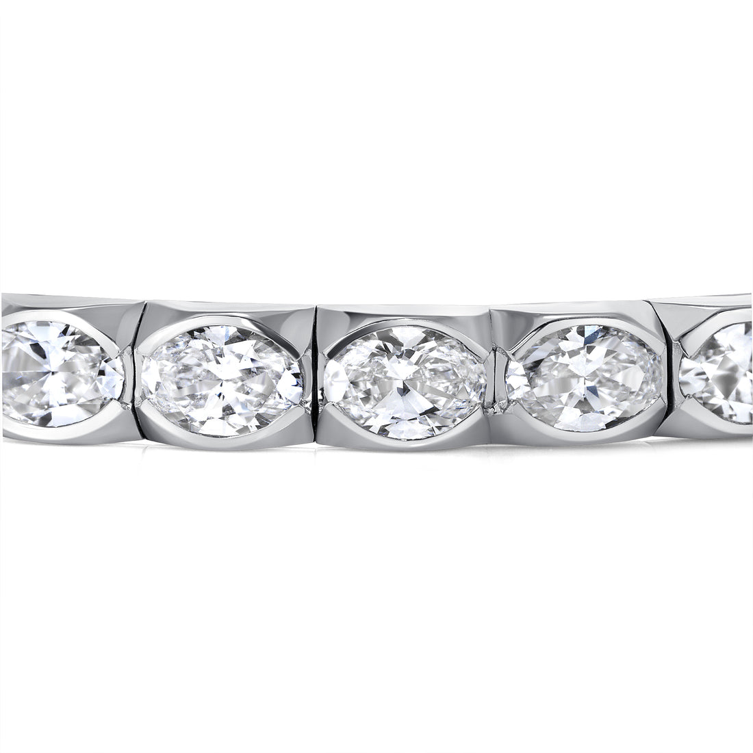 4.50-5.50ct total weight &quot;Alina&quot; Oval Cut Stretchy Bangle (0.10ct each)