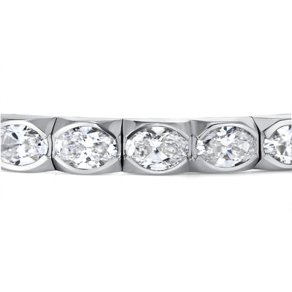 4.50-5.50ct total weight &quot;Alina&quot; Oval Cut Stretchy Bangle (0.10ct each)