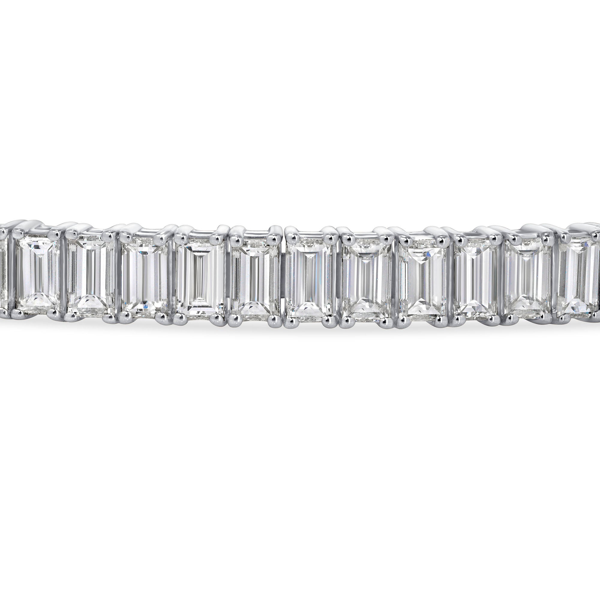 3.50-4.00ct total weight &quot;Sora&quot; Baguette, Flexi Bangle (0.05ct Each)