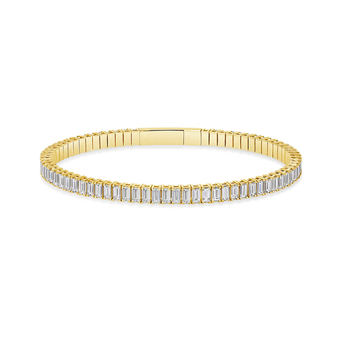 6.90-7.40ct total weight &quot;Sora&quot; Baguette, Flexi Bangle (0.10ct Each)