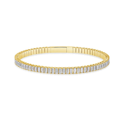 6.90-7.40ct total weight &quot;Sora&quot; Baguette, Flexi Bangle (0.10ct Each)