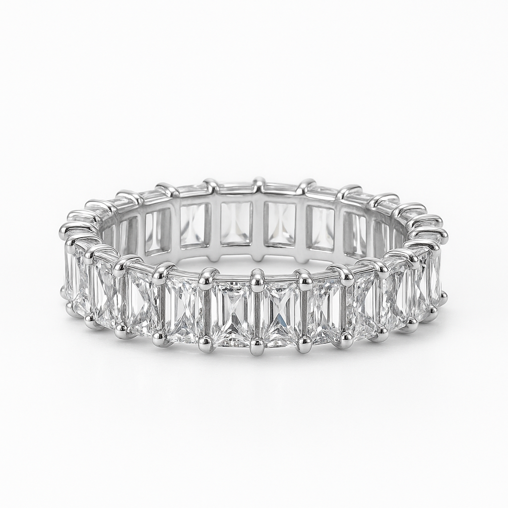 3.20ct total weight &quot;Millena&quot; French cut Baguette Eternity Band (0.15ct Each)