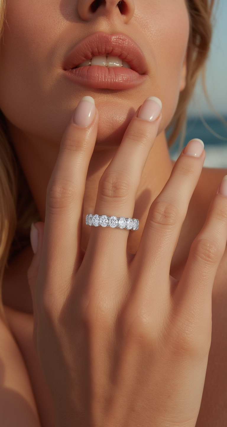 4.15-4.95ct total weight &quot;Luna&quot; Band (0.25ct Each)