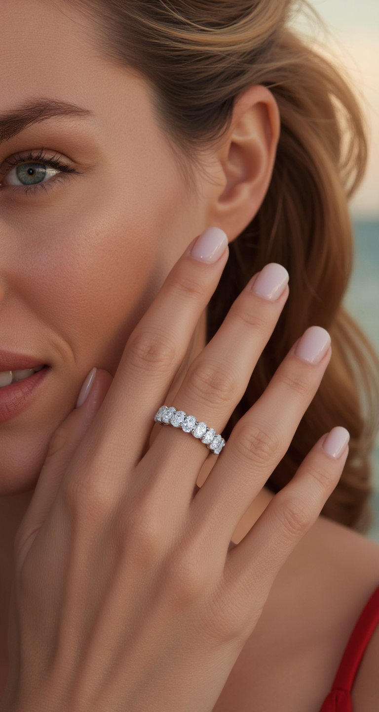 4.15-4.95ct total weight &quot;Luna&quot; Band (0.25ct Each)