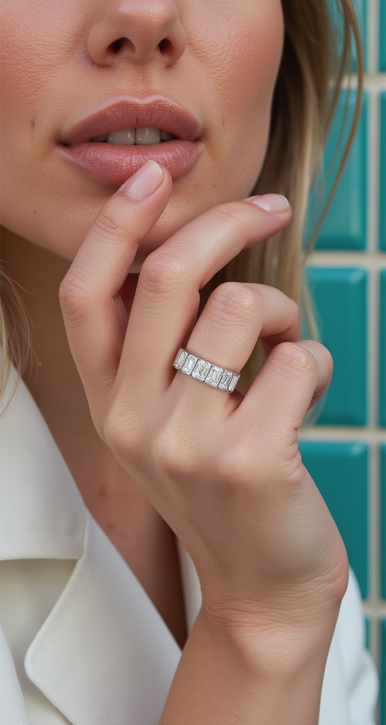 6.60ct-7.30ct total weight &quot;Kaida&quot; Eternity Band (0.40ct Each)