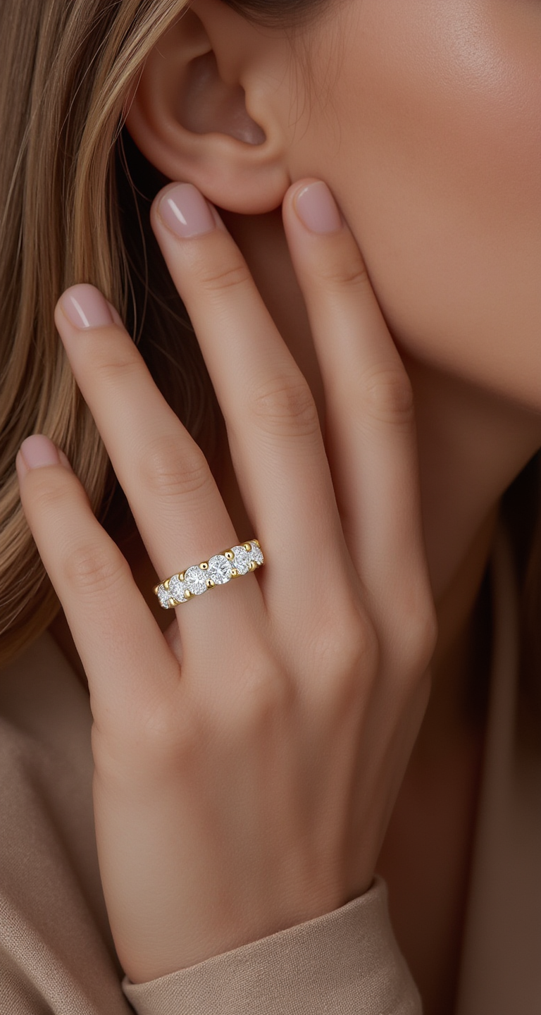 4.60-5.40ct total weight &quot;Lumen&quot; Eternity Band (0.30ct Each)