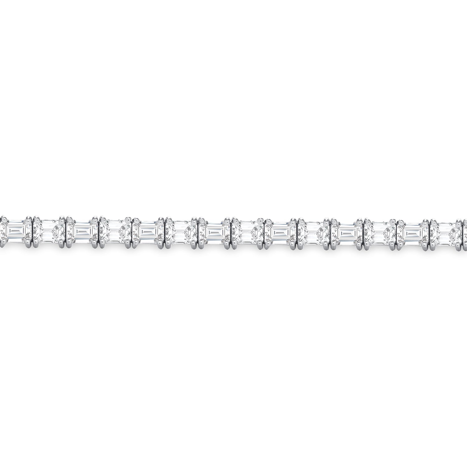 5.80-6.50ct total weight &quot;Lokka&quot; Emerald Cut Tennis Bracelet (0.15ct Each)