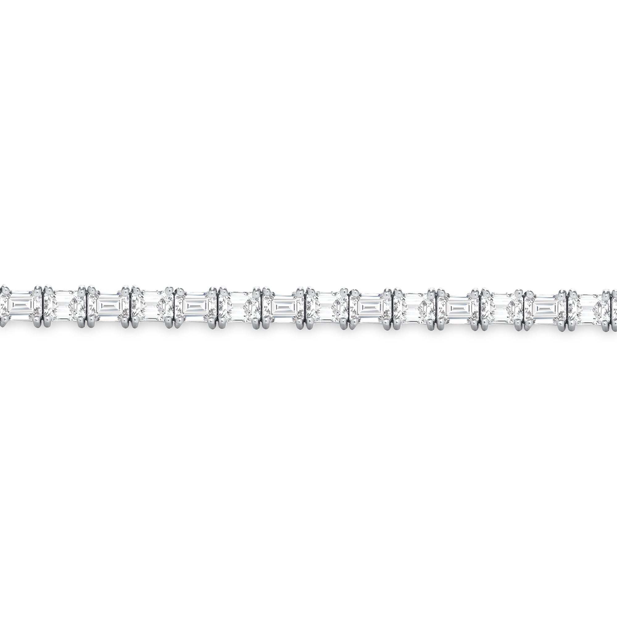 5.80-6.50ct total weight &quot;Lokka&quot; Emerald Cut Tennis Bracelet (0.15ct Each)