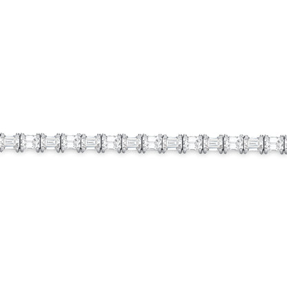 5.80-6.50ct total weight &quot;Lokka&quot; Emerald Cut Tennis Bracelet (0.15ct Each)