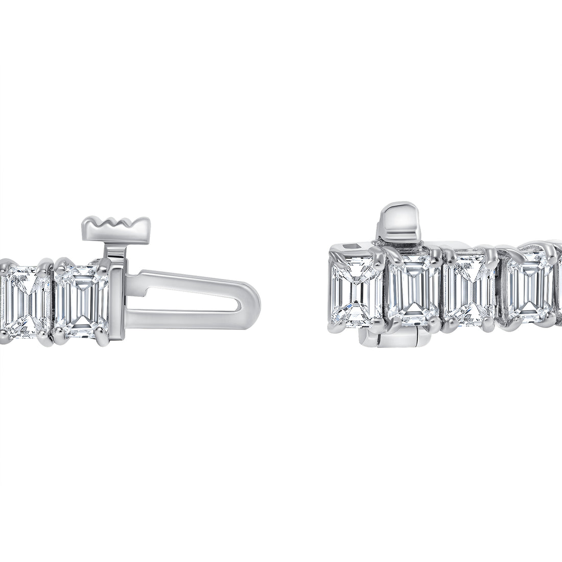 9.00-9.70ct total weight &quot;Renja&quot; Emerald Cut Tennis Bracelet (0.15ct Each)