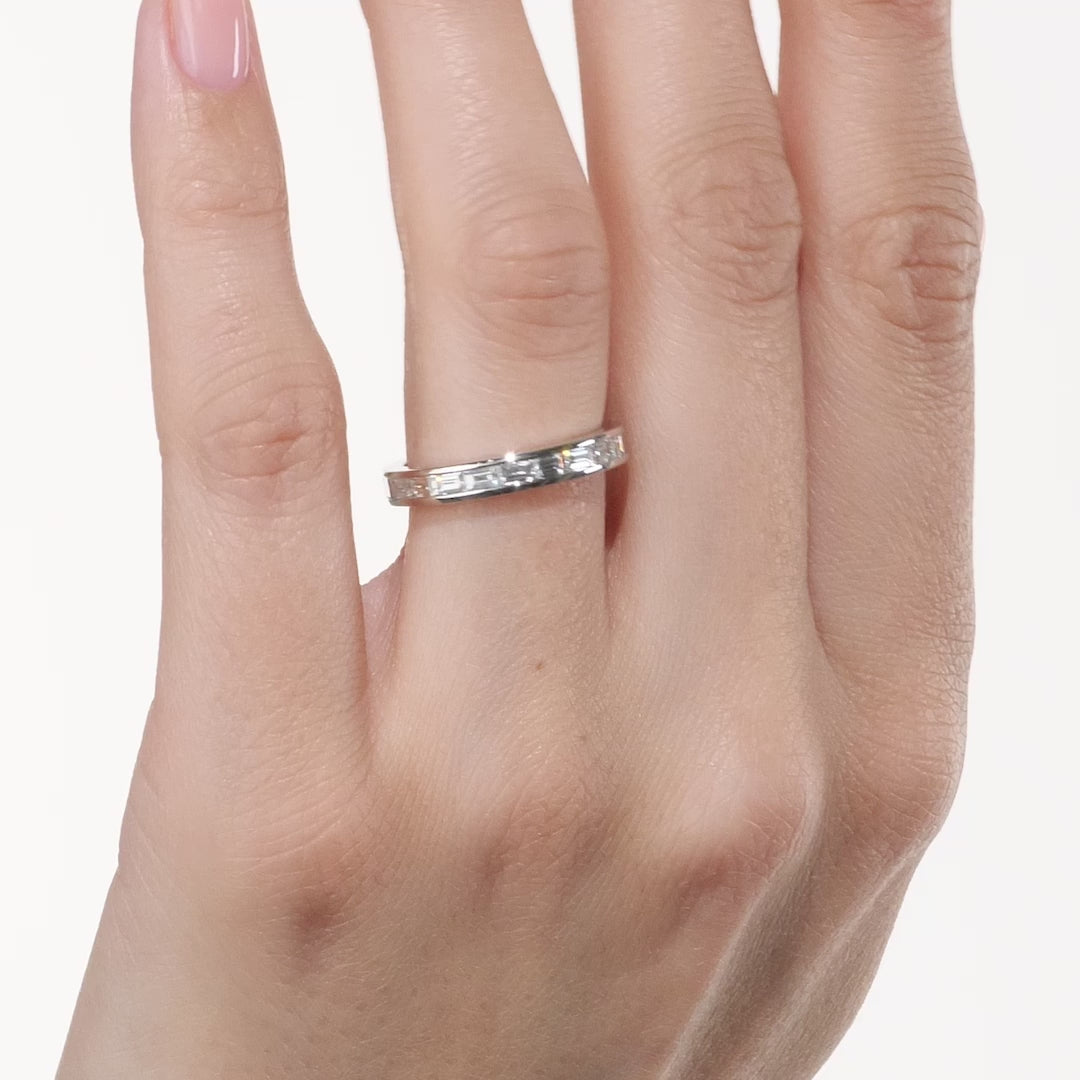 1.85ct total weight &quot;Ziva&quot; - Baguette Eternity Band (0.10ct Each)