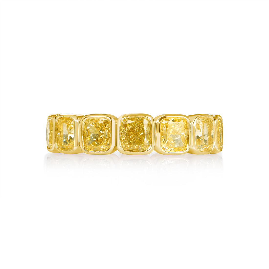 7.30-7.80ct total weight &quot;Tanya&quot; Fancy Yellow Eternity Band (0.50ct Each)