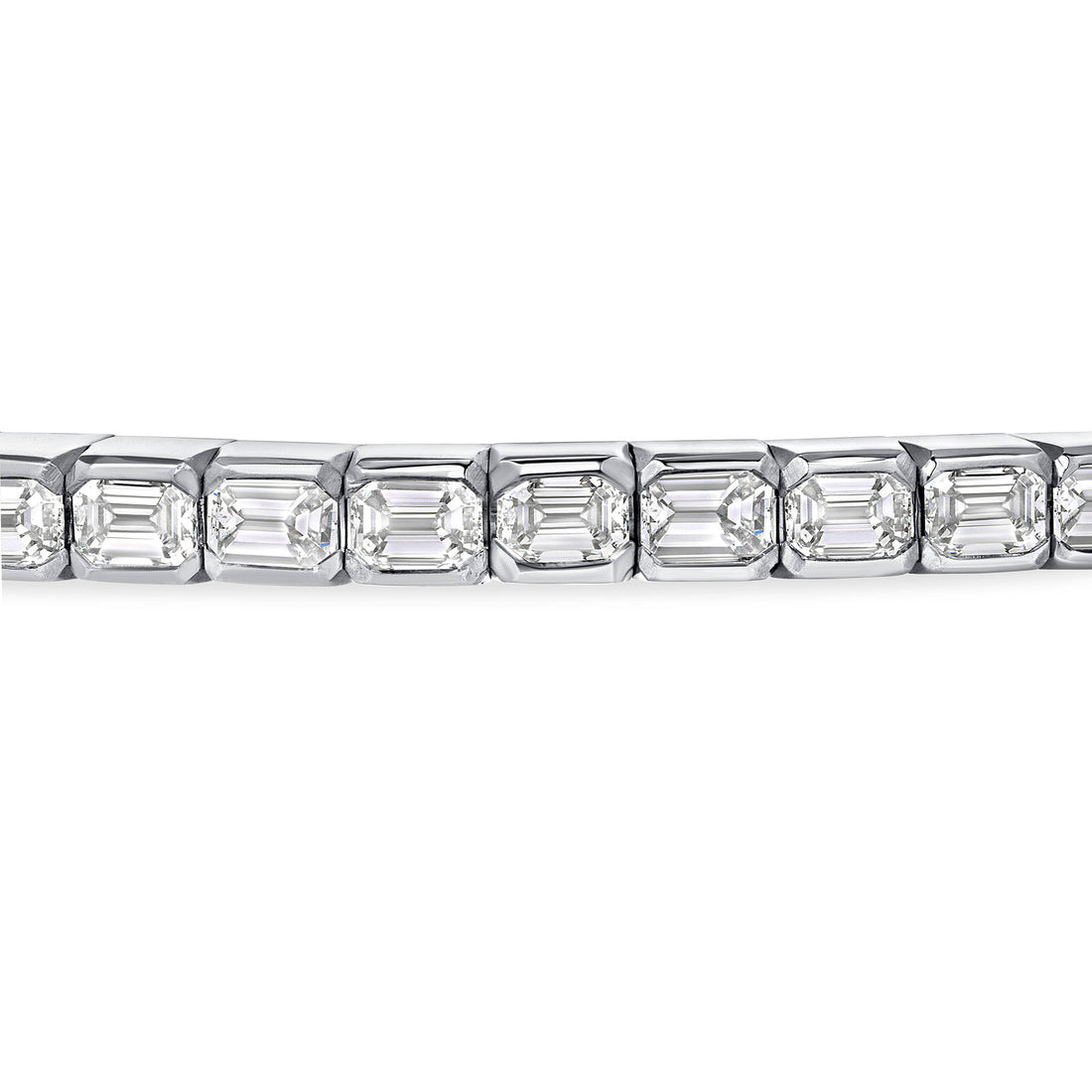 13.50-15.00ct total weight &quot;Vinka&quot; Emerald Cut Stretchy Bangle (0.40ct Each)