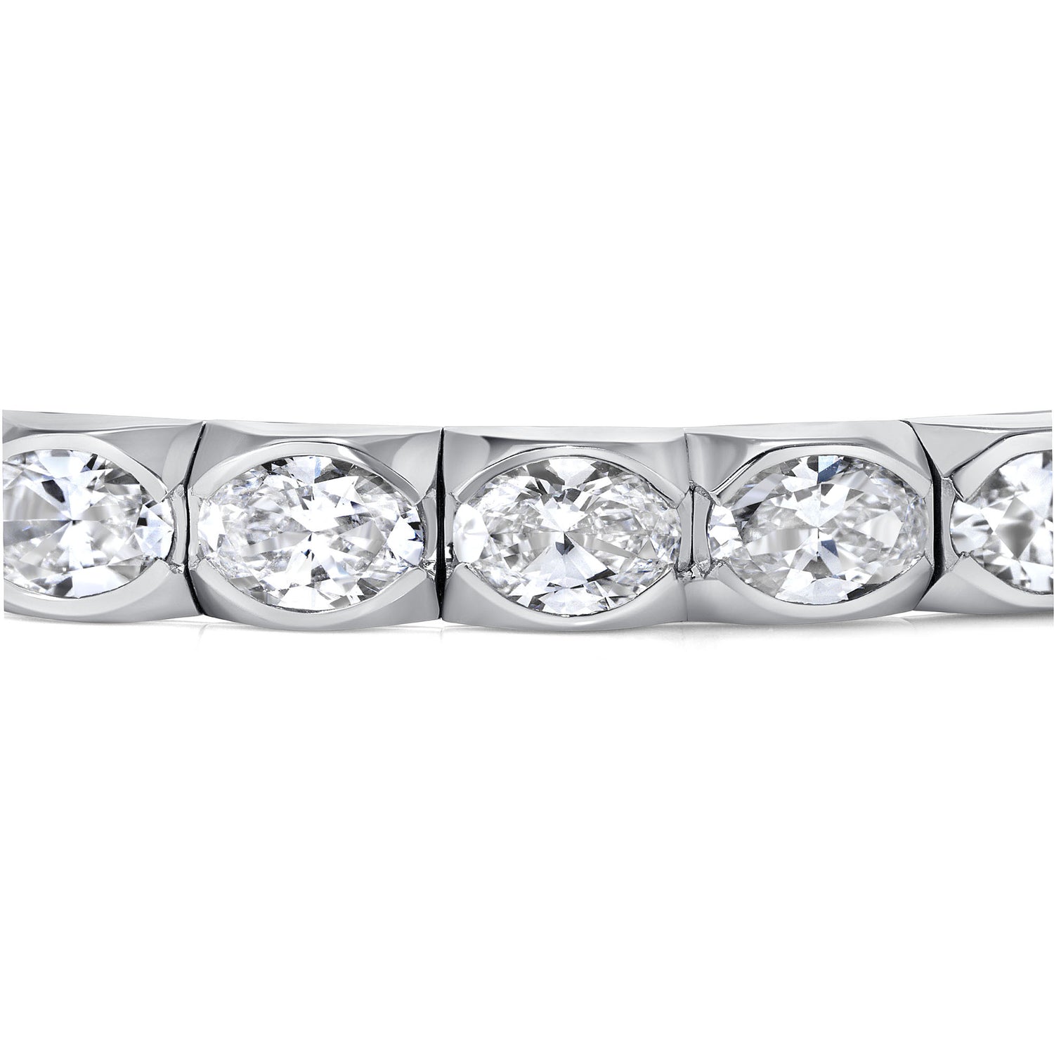 5.80-6.30ct total weight &quot;Alina&quot; Oval Cut Stretchy Bracelet (0.15ct Each)